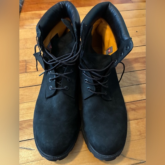 Timberland Men's Black Leather Boots size 16